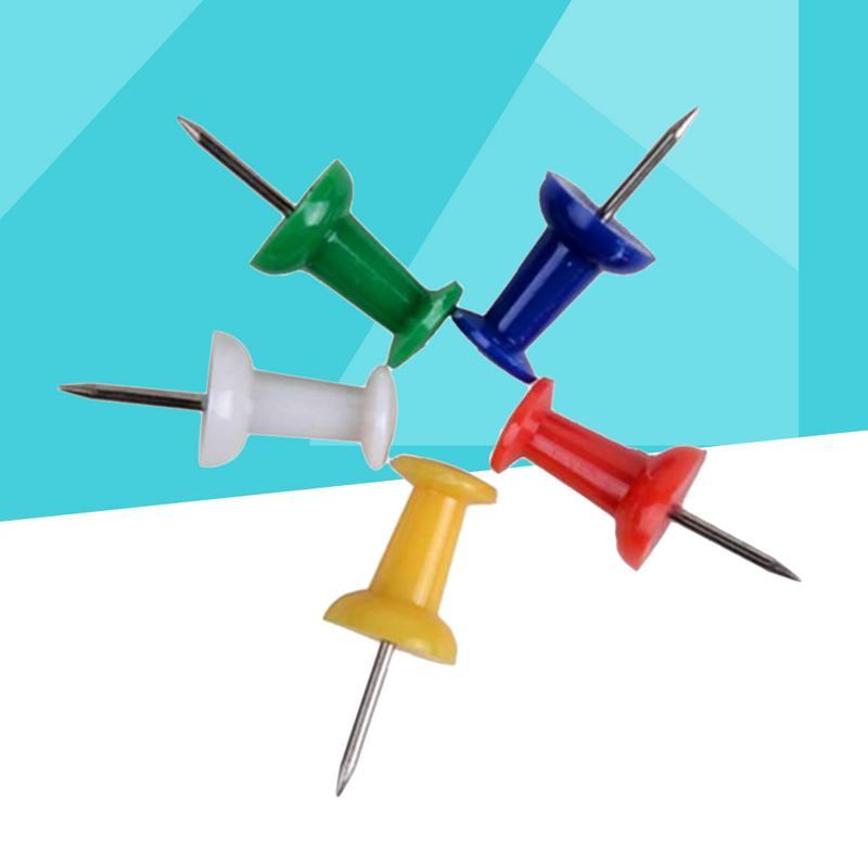 푸쉬핀 썸탭 장식 DIY 도구, 학교 홈 오피스 벽지도 사진 게시판 (무작위 색상), 100 개