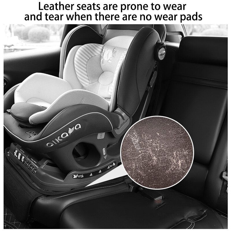 Tampa protetora do assento de segurança para crianças do carro, Espessamento antiderrapante, Resistente ao desgaste, Almofada Anti-desgaste, Acessórios interiores do carro universal