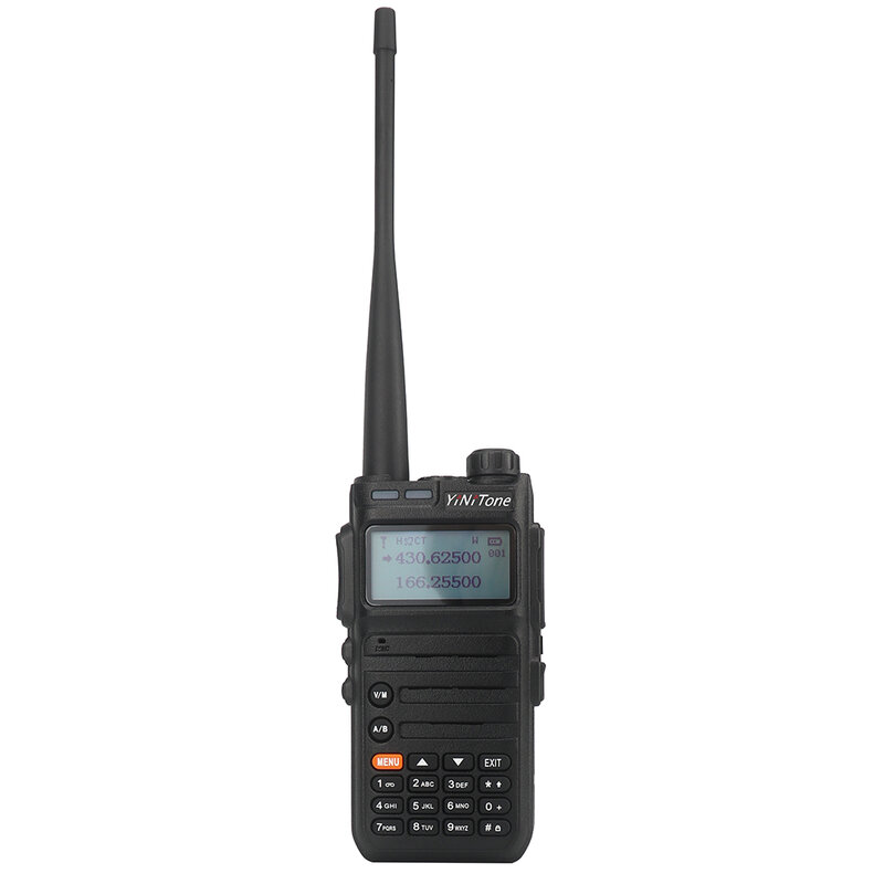 Rádio fm de dupla frequência dtmf do walkie-talkie 5w 65-108mhz do intercomunicador em dois sentidos