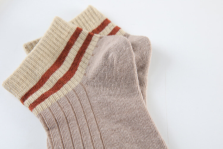 Носки до щиколотки в полоску, милые женские носки в стиле Харадзюку, дизайнерская хлопковая уличная одежда для школьниц