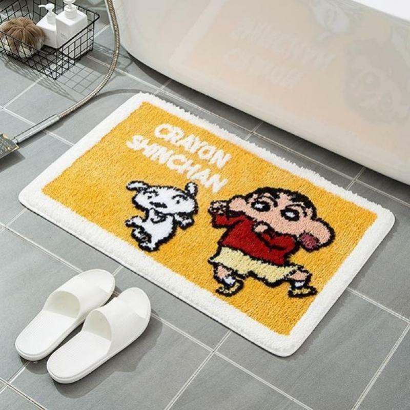 Alfombrillas absorbentes antideslizantes de secado rápido para baño, alfombras de dibujos animados de Anime, 60/80Cm