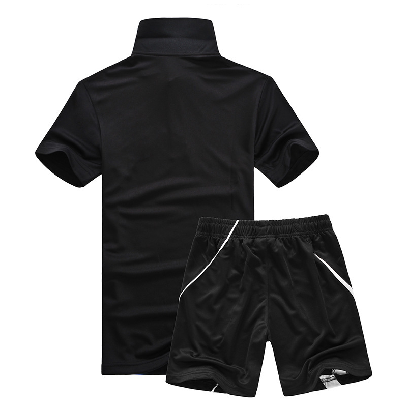 Table Tennis Sports Suits For Men Women Quick-drying Breathable Lapel Short-sleeved Training Jerseys Competition Suits