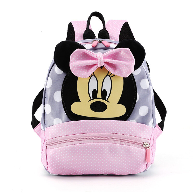 Disney 2023ใหม่เป้สะพายหลังการ์ตูนเด็กหญิง Mickey และ Minnie น่ารักโรงเรียนอนุบาลเด็กกระเป๋าเด็กวันเกิด...