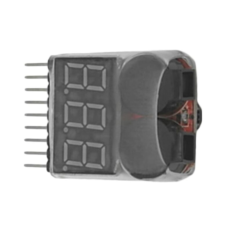Módulo de alarma de zumbador Indicador de bajo voltaje, batería de litio Digital 2 en 1 1S-8S para Lipo/Li-ion/Fe RC, probador de batería de helicóptero