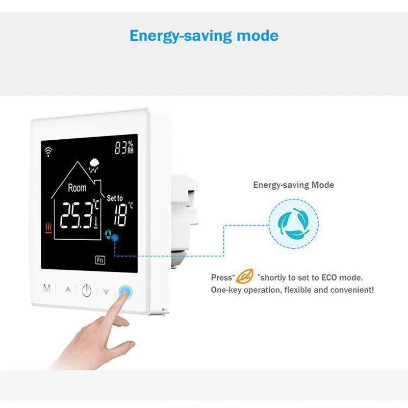 Lonsonho tuya inteligente termostato wifi 220v de poupança energia toque lcd programável vida inteligente casa compatível alexa google assistente