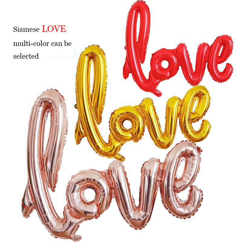 Siamese Size Love Decoration Wedding Confession Valentine's Day DIY Aluminum Film Balloons