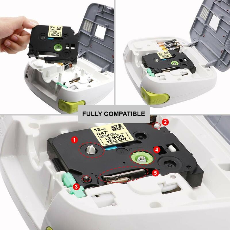 Fita de impressora TZ 231 compatível para Brother, fita laminada, máquina de rotulagem, P-Touch, PT-H110, PTD-210, 12mm, 18mm