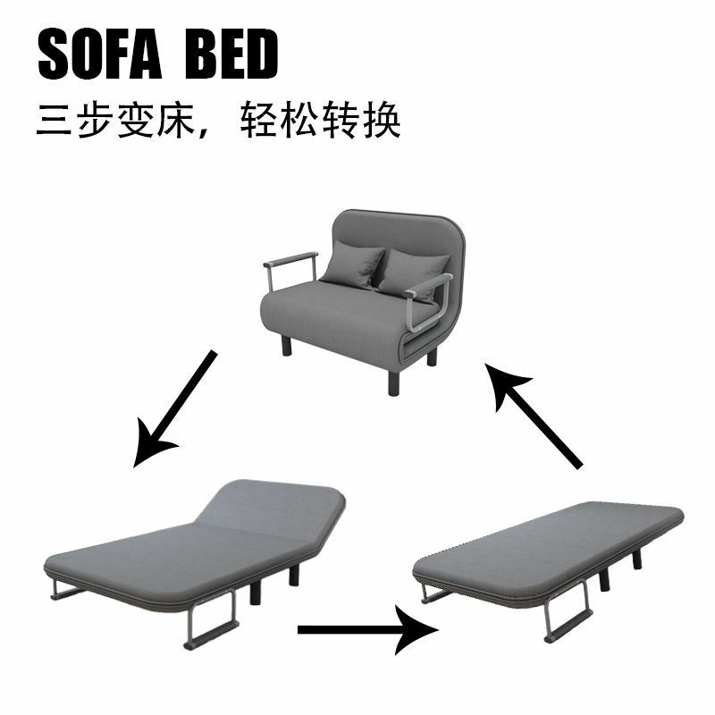 Dual-Purpose เตียงโซฟาขนาดเล็ก Apartment ห้องนั่งเล่น Multifunctional พับ Home Office Nap แผ่นคู่ Lsofa ห้องนั่งเล่นโซฟา