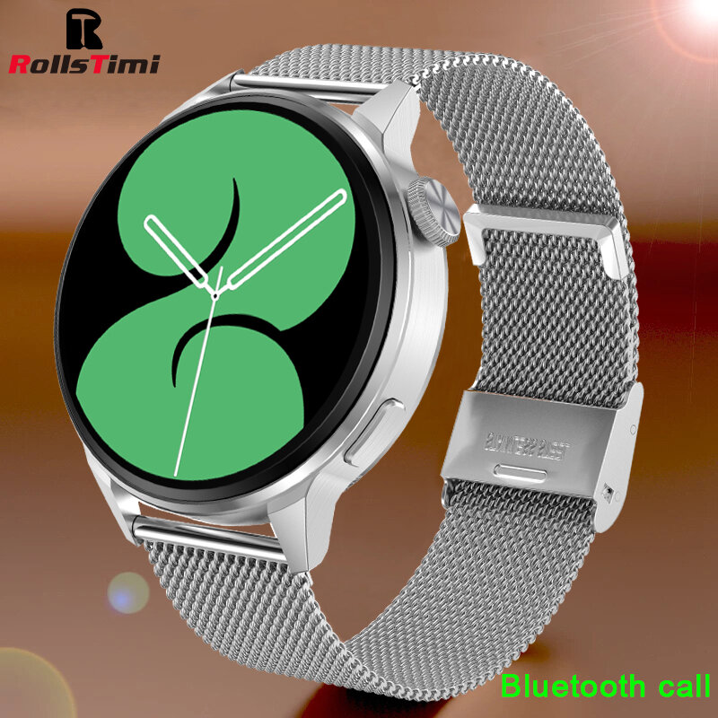Rollstimi Smart Watch Men Women NFC Track Bluetooth Call Sport Watches Custom Dial Heart Rate fitness blood oxygen wristband ECG