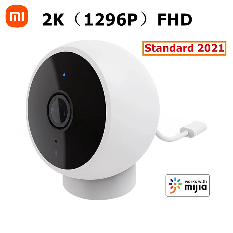 Смарт-Камера Xiaomi Mijia 2K 2021 P Full HD, IP-камера с Ии и улучшенным датчиком движения, Wi-Fi 1296 ГГц, инфракрасное ночное видение, версия 2,4