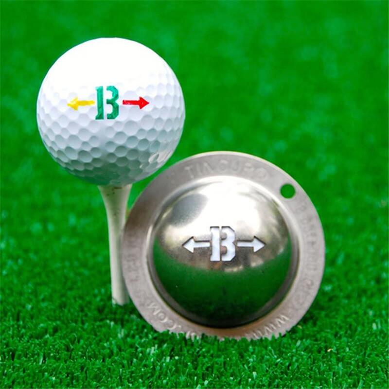 Alat tata garis bola Golf, multifungsional Stainless steel, templat pelurus garis bola Golf, peralatan olahraga luar ruangan
