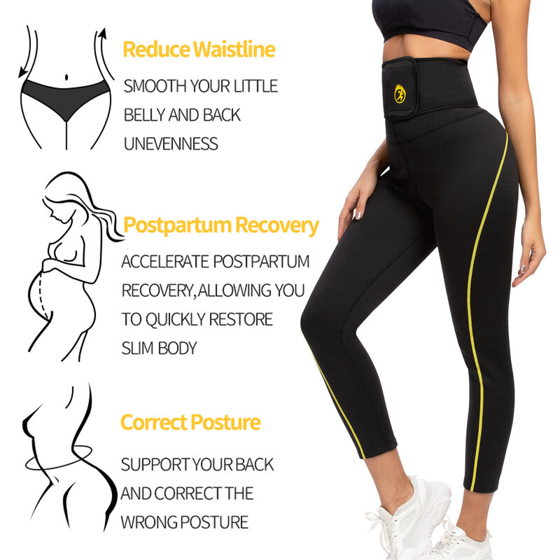 Женские Тренировочные штаны для сауны SEXYWG, формирующие тело, неопреновый Топ для похудения и потери веса