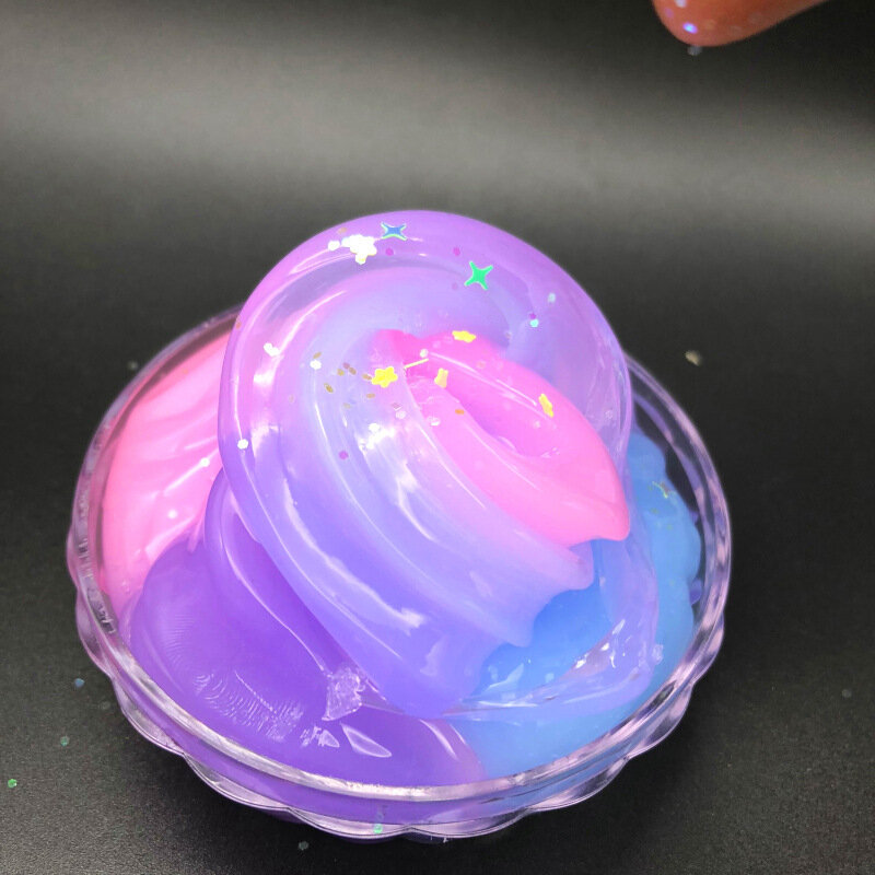Diy Color Transparent Slime Glue Toys Clear Fluffy Slimes Foam Putty Plasticine Cloud Slime Ball Clay Kit Kids Educational Toys