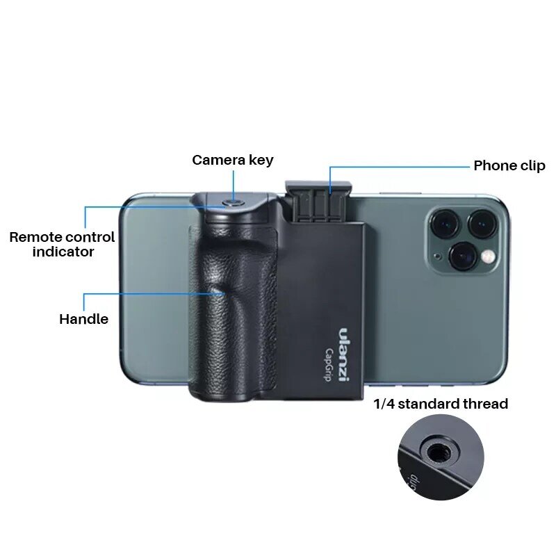 Смартфон Ulanzi CapGrip, ручной Усилитель для селфи, Ручной Bluetooth пульт дистанционного управления, телефонный затвор для телефона iPhone, Android