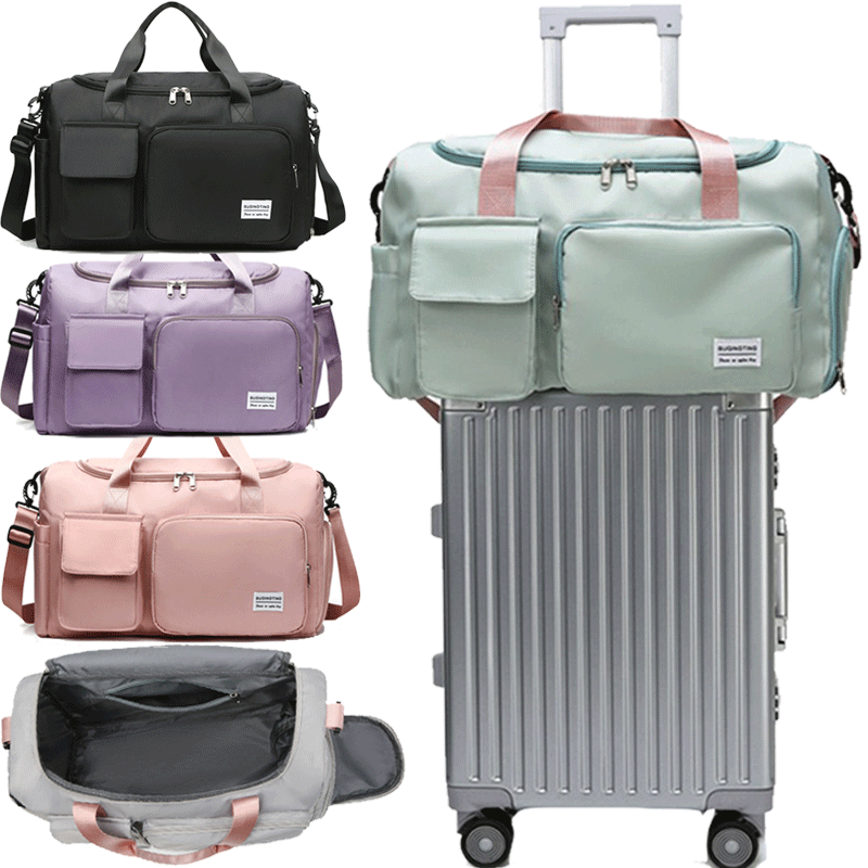 旅行かばん-女性用大容量防水スポーツバッグ,ショルダーストラップ付き収納バッグ