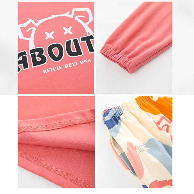 MiiOW-Conjunto de pijamas de dibujos animados para mujer, ropa de casa con pantalones de manga larga de algodón, de otoño e invierno