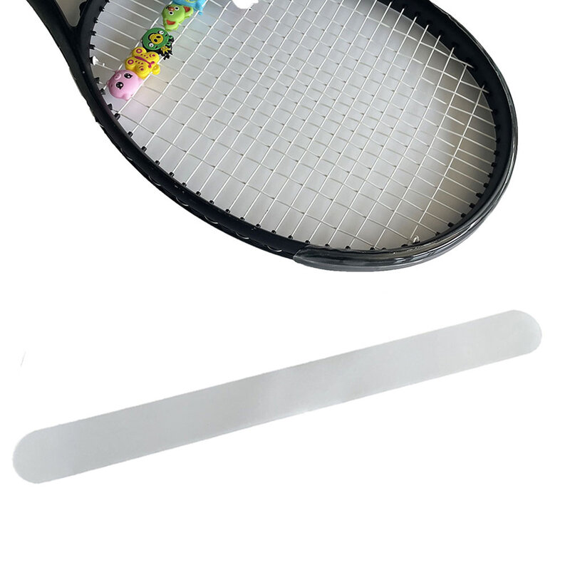 Przezroczysta taśma ochrona głowy do rakiet tenisowych zmniejsza tarcie naklejki antykolizyjne akcesoria tenisowe