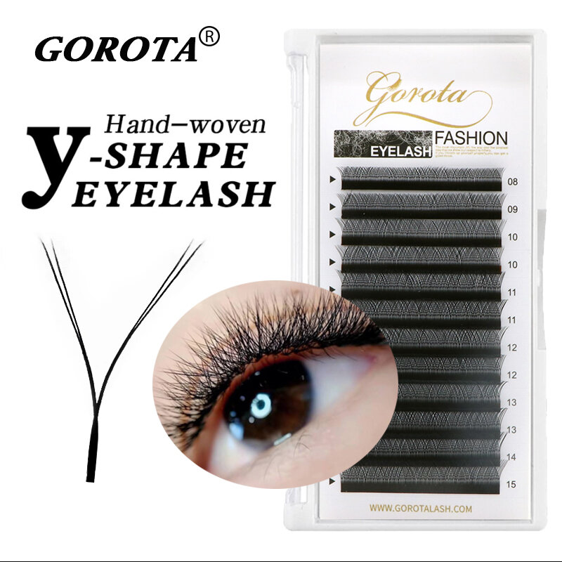 YY Shaped Cilia Individual Y Wire Eyelash Fluffy Clusters 2D Pre-Made Volume Fans Self Grafted YY Eyelash Extensions Cilios
