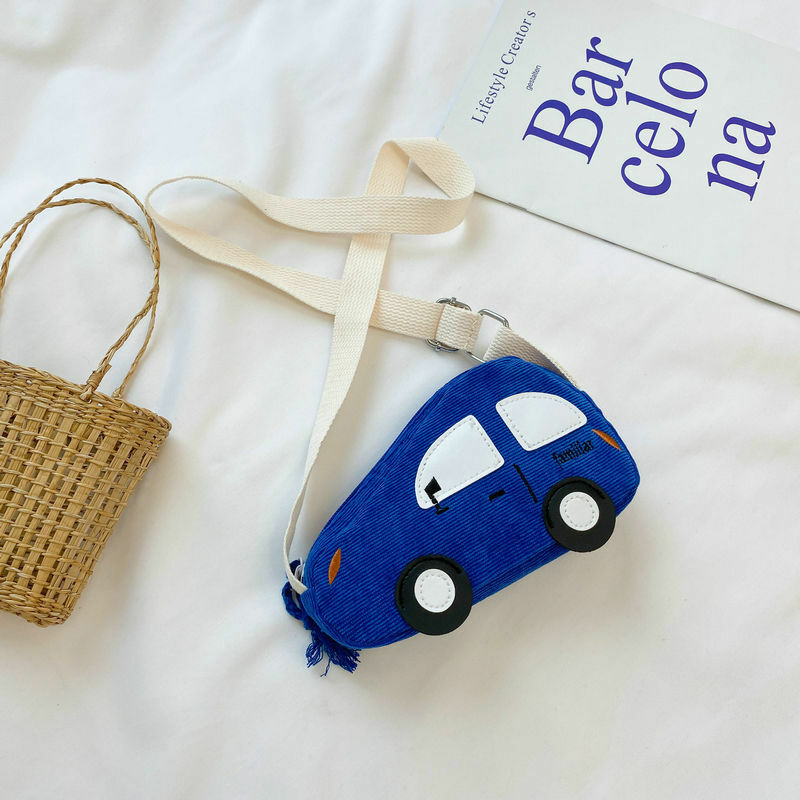 Lovely Girls accessori per bambini borsa a tracolla a spalla borsa piccola con portamonete borse a tracolla per bambini Mini Cartoon Car