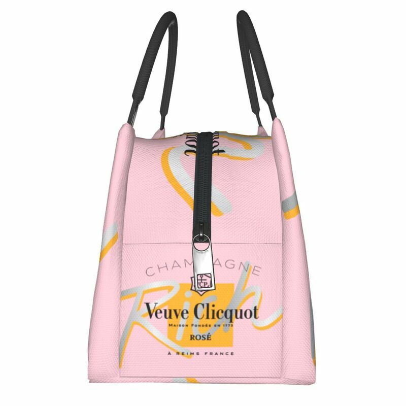 Veuve Thermal Insulated Lunch Bags Women Clicquot Resuable Lunch Container for Work Travel Storage Meal Food Box