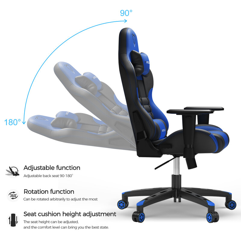 Furgle Carry Series krzesła do gier regulowane krzesło biurowe ergonomiczny fotel komputerowy fotel gamingowy LOL krzesło do pracy na komputerze krzesła do kawiarni
