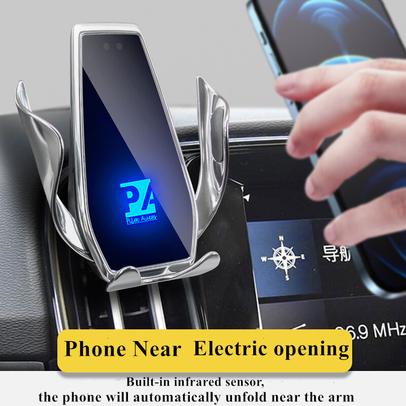 2020-2021 فولفو XC40 حامل هاتف السيارة اللاسلكي تهمة 15 واط الهواتف النقالة جبل الملاحة قوس دعم غس 360