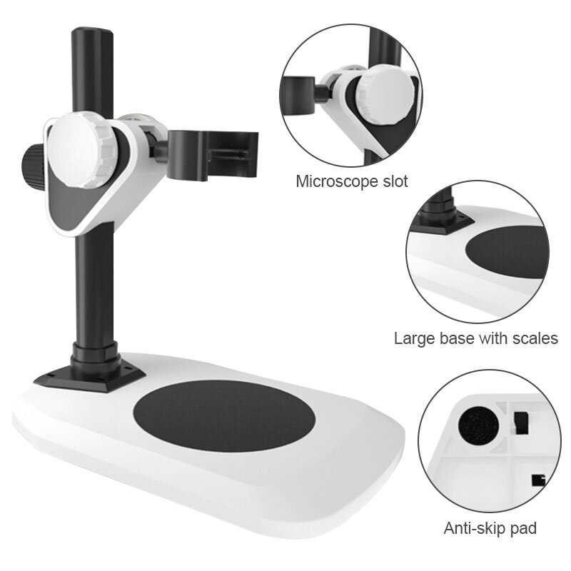 ผู้ถือกล้องจุลทรรศน์แบบพกพาที่มี USB ปรับได้กล้องจุลทรรศน์ดิจิตอลฐานขาตั้งไมโครโฟน WIFI