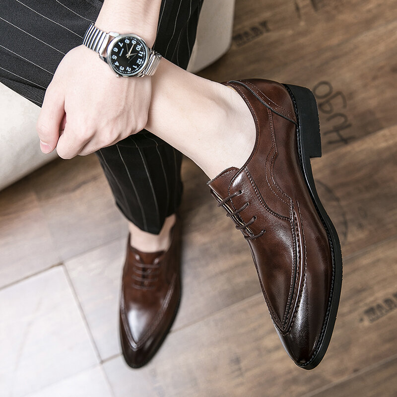 Oxford – chaussures à lacets pour hommes, souliers de soirée, de mariage, imperméables