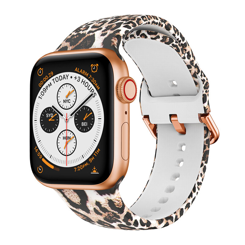 Correa de silicona deportiva para Apple Watch, accesorios de pulsera de 44mm, 40mm, 38mm, 42mm, apple Iwatch Series 4 5 se 6 7 45mm 41mm