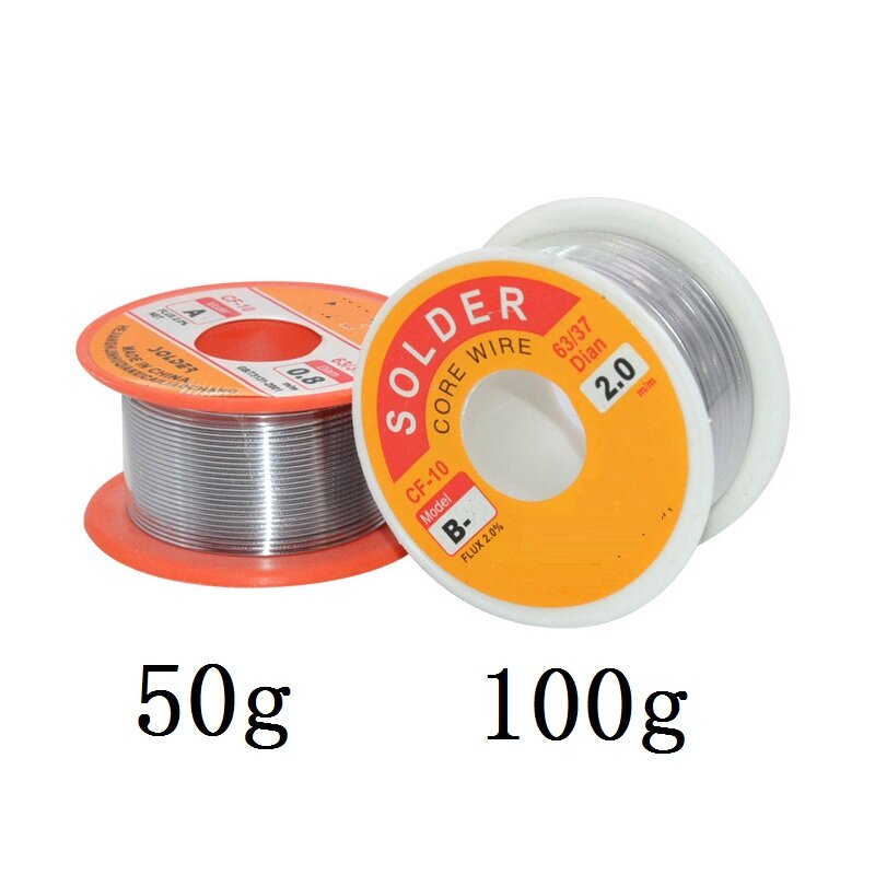 100g 0.6/0.8/1/1.2 63/37 FLUX 2.0% 45FT Tin Lead Tin Wire Melt Rosin Core Solder Soldering Wire Roll No-clean