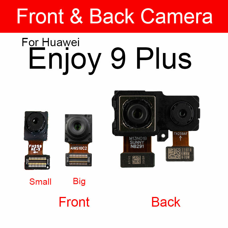 Câble flexible pour caméra avant et arrière Huawei Enjoy 10, 9 Plus, 9S, TL00, AL00, AL20, pièces de réparation