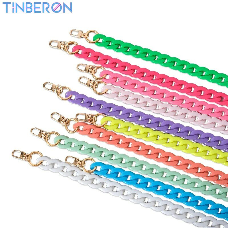 TINBERON-패션 숄더백 핸들 체인 핸드백, 장식용 핸들 체인, 교환 가능한 분리형 겨드랑이 가방 액세서리