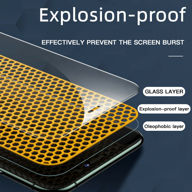 4 sztuk szkło hartowane wodoodporna folia ochronna do iPhone XR XS 6S Plus 11 12 13 14 Pro odporne na zarysowania szkło ochronne