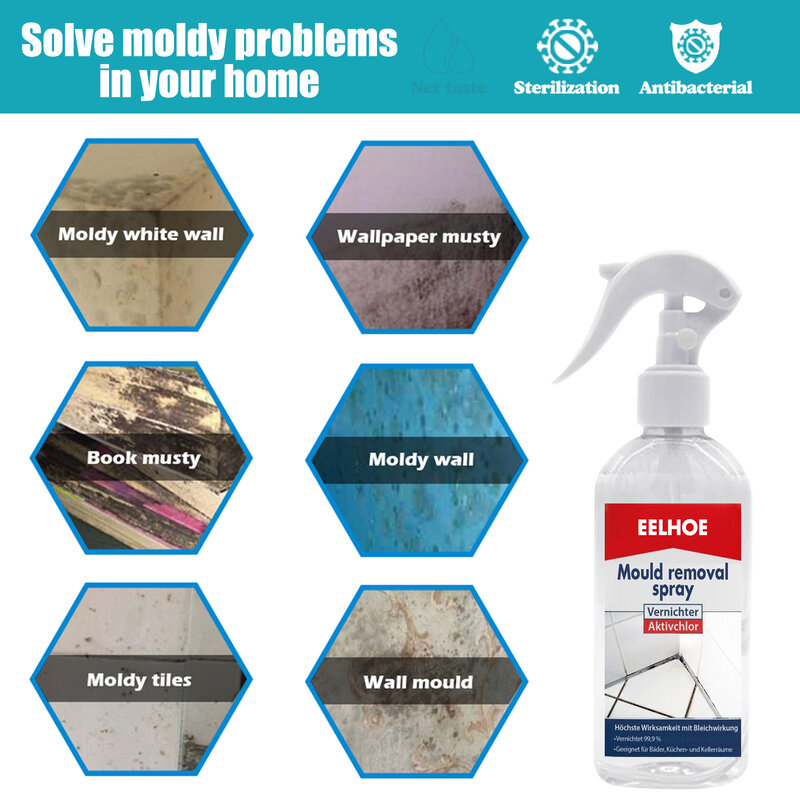 Effective Mildew Remover Cleaner Mildew Active Spray Ceramic Tile Wall Mold Removal Clean Mildew Eliminating Agent Spray