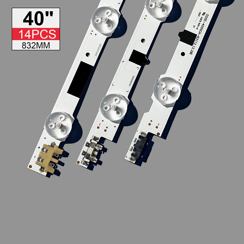 Strip LED 14 buah/set untuk Samsung strip D2GE-400SCA-R3 D2GE-400SCB-R3 BN96-25305A L8 R5 25304 25520A 2552A