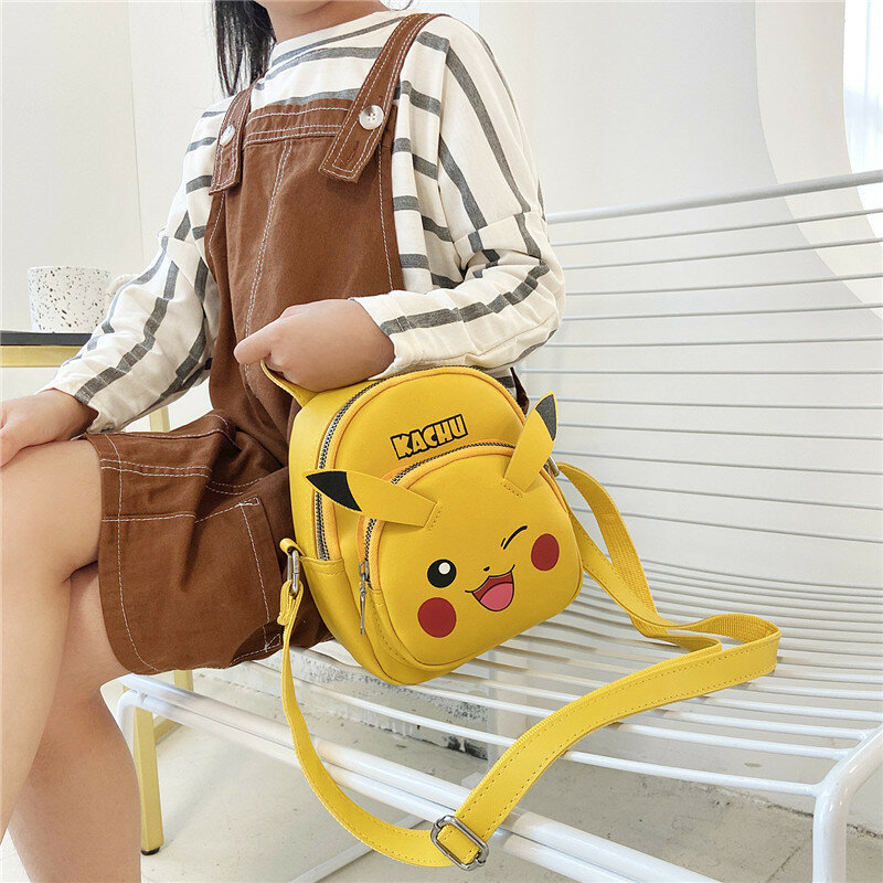 Sac à Dos Pokémon Pikachu avec Personnages d'Anime pour Enfant, Cadeau à la Mode pour Fille et Garçon