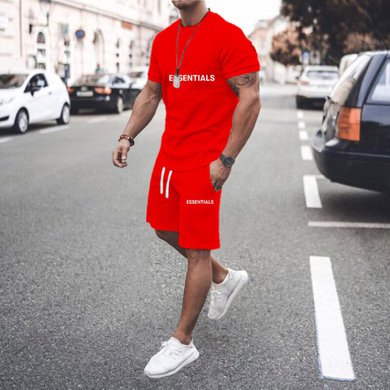 Człowiek dresy 2022 moda męska wiosna marka odzież T shirt spodenki z krótkim rękawem stroje do biegania Streetwear mężczyzna Sweatsuit