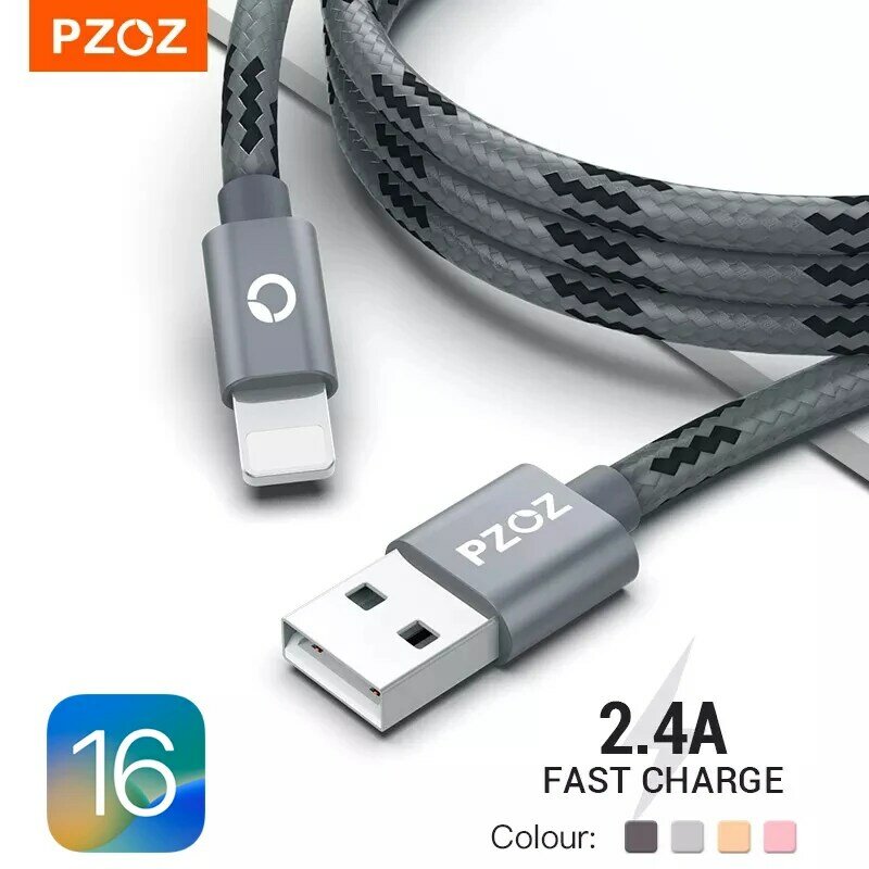 PZOZ Cavo Usb Per il cavo di iphone 14 13 12 11 pro max Xs Xr X SE 2 8 7 6 plus 6s 5 5s ipad air mini 4 veloce cavi di ricarica Per il caricatore di iphone