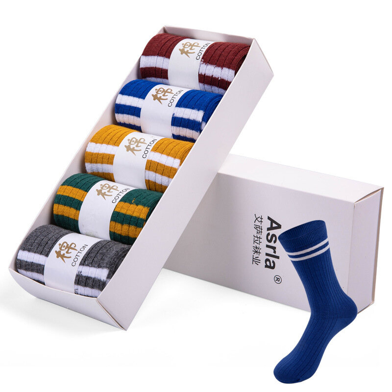 Socks Women's Mid-Tube Socks Cotton Boxed Stockings Parallel Bars Sweat-Absorbing Breathable Cotton Socks Sports Men's And Women