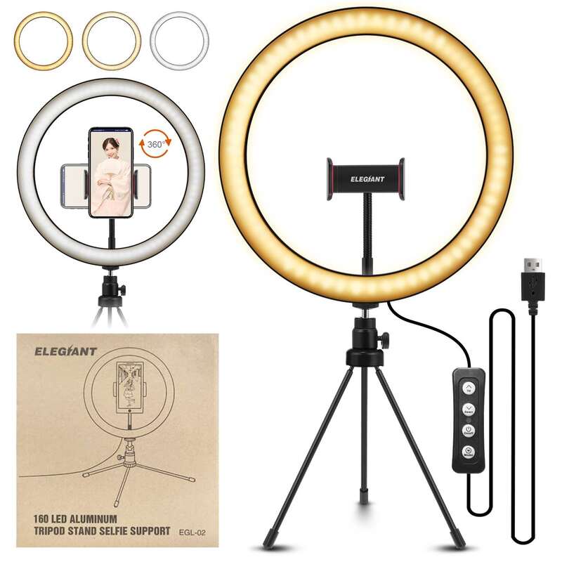 10 Inch Led Selfie Ring Licht Met Statief Ring Lamp Usb Telefoon Houder Fortiktok Youtube Live Streaming Make Video Fotografie