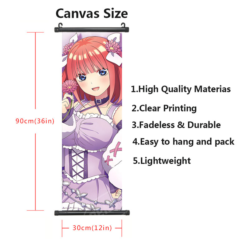 Home Decoration The Quintessential Quintuplets Wall Artwork Kazuka Nakano Painting Hanging Scrolls Canvas Printed Picture Poster