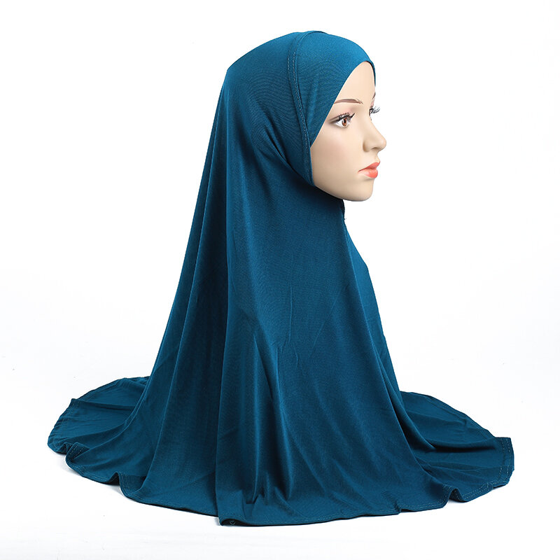 H062 Plain muslim pull on hijab islamic headwrap Hats high quality scarf ramadan pray clothing meadium size turban caps