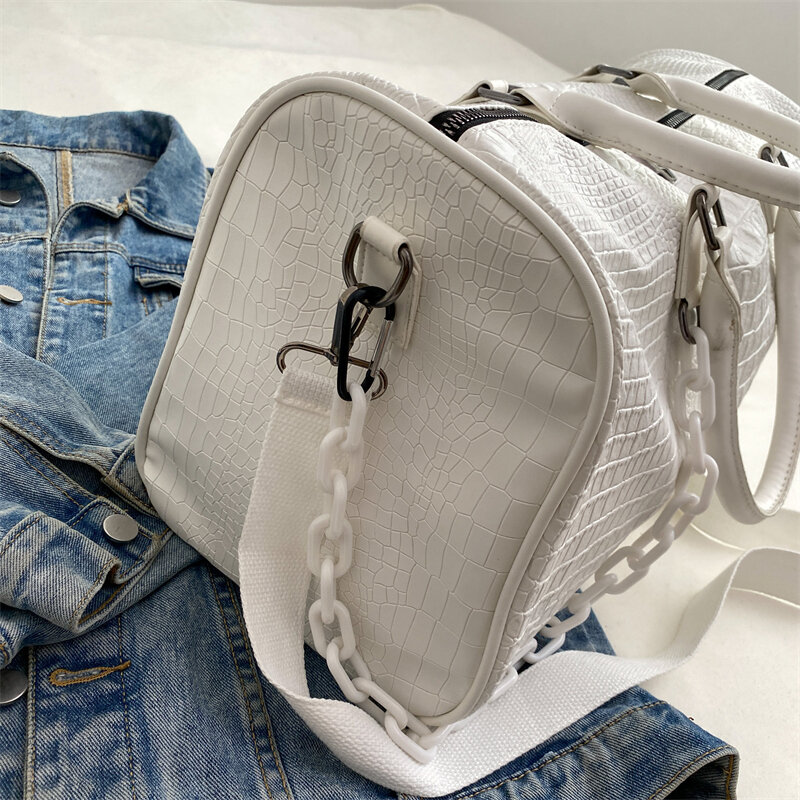 Yilian crocodilo impressão 2022 novo saco de duffel lazer saco de fitness na moda mochila de viagem grande capacidade das mulheres