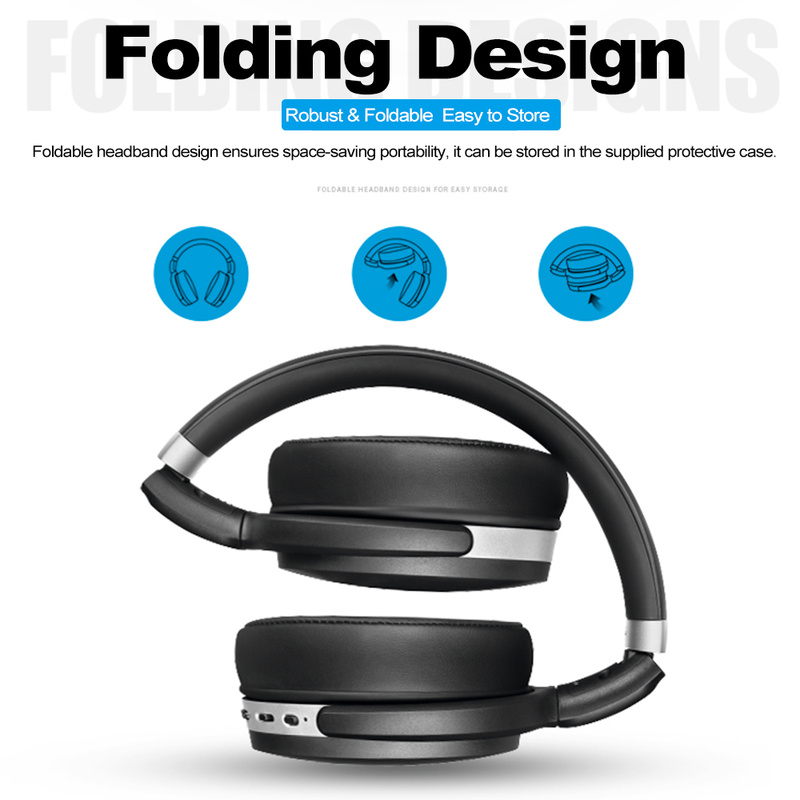 Sennheiser-auriculares HD 4.40BT, inalámbricos, con Bluetooth, cancelación activa de ruido, estéreo, plegables, para juegos, con micrófono