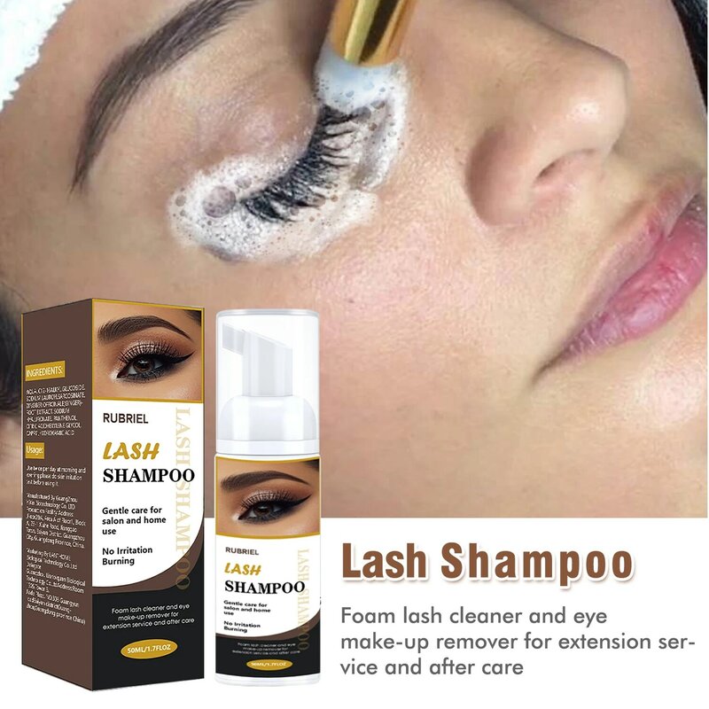 Nieuwe Aankomst Wimper Extensie Shampoo Snelle Lijm Verwijderaar Voor Vrouwen Make-Up Schuimende 50Ml Diep Cleanser Kit Lash Wassen Olie Mousse