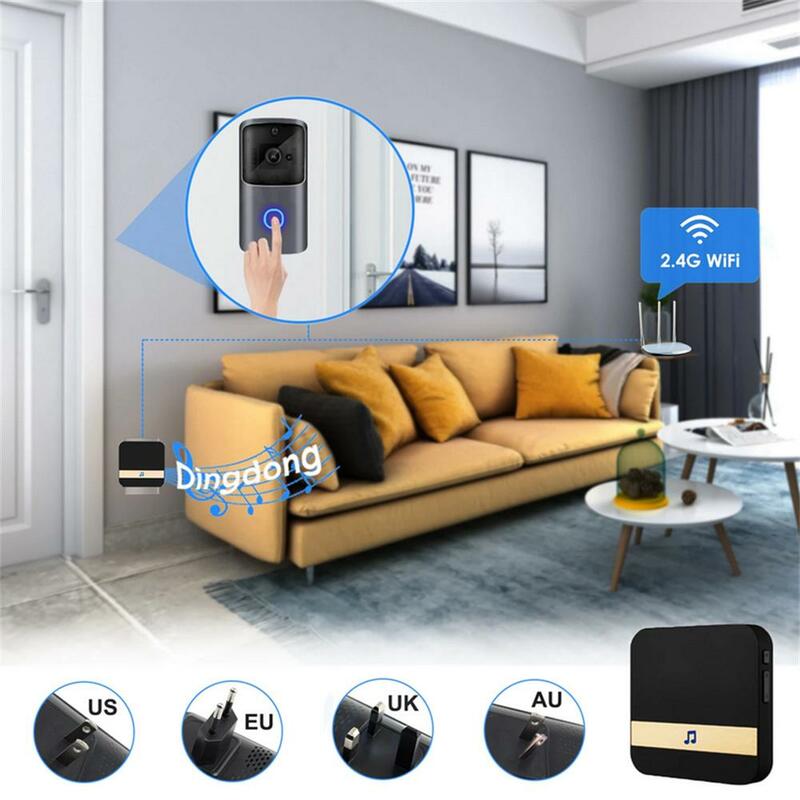 M10 Smart Hd 720p 2.4G Wireless Wifi Video Doorbell Camera Visual Intercom Night Vision Ip Doorbell Wireless Security Camera IP