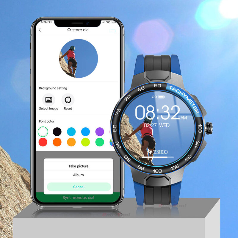 Rollstimi – montre connectée pour hommes et femmes, avec moniteur de fréquence cardiaque, étanche IP68, Modes d'activité physique, pour HUAWEI Android IOS, nouveau
