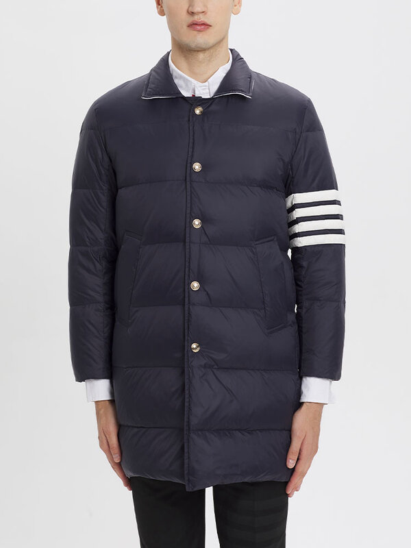 TB THOM – veste classique à 4 barres pour homme, manteau bouffant thermique, Long et ample, de marque à la mode, pour l'hiver
