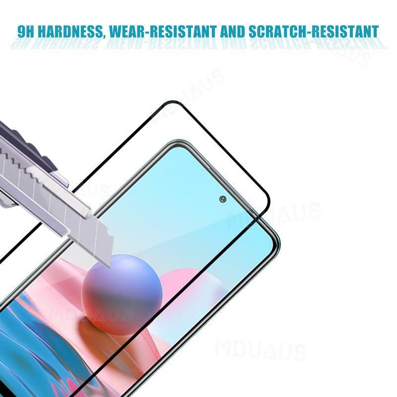 2Pcs 11D Protection Glass For Xiaomi Redmi 10 10X 9A 9C NFC 9T Tempered Screen Protector For Redmi Note 9 10 11 Pro 10T 11T Film