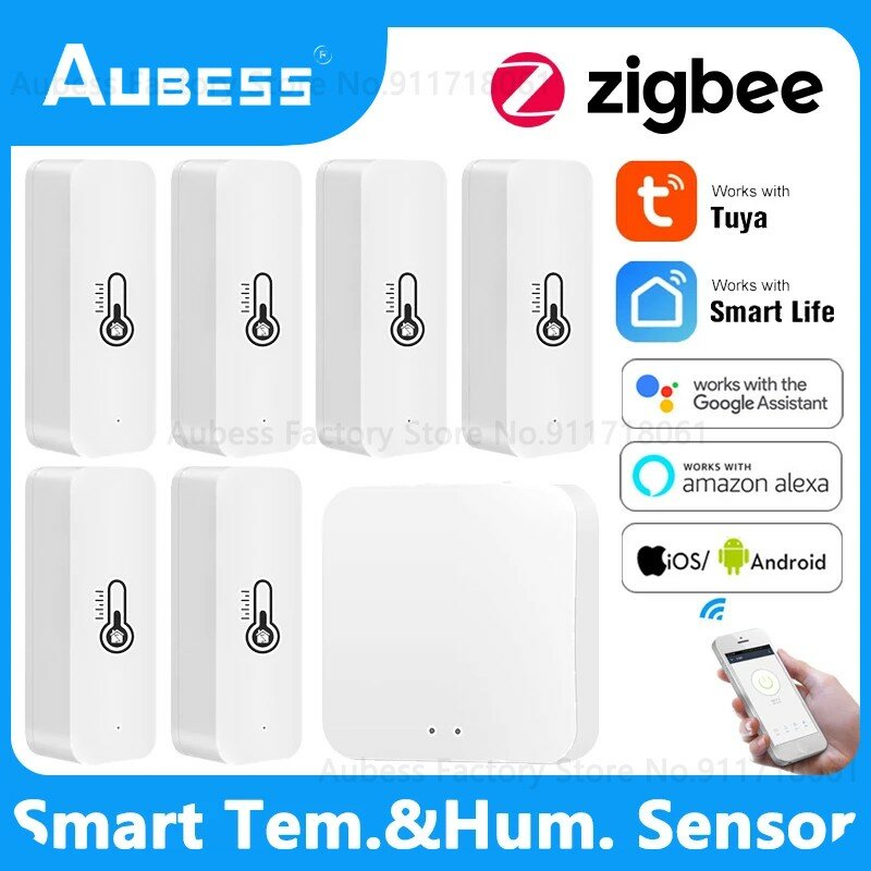 Aubess Tuya Zigbee / wifi Capteur de température et d'humidité